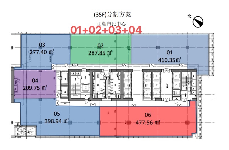 高德置地广场出租-1185.35m²-精装修